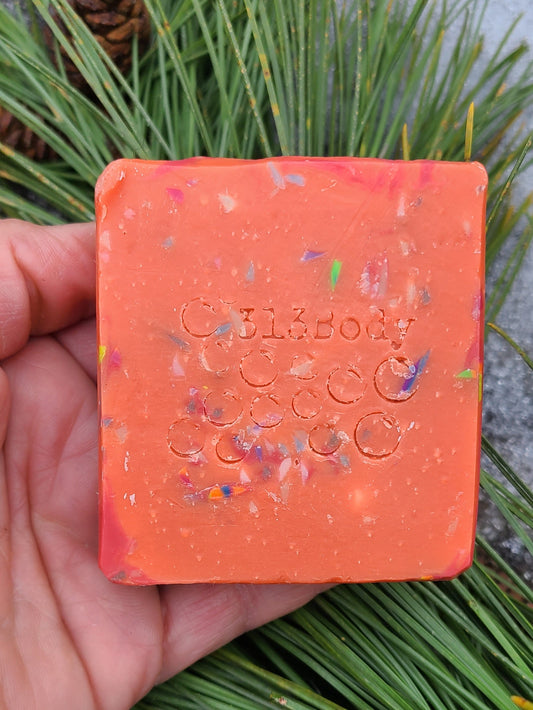 Mango Peach Scented Handmade Soap with Goats Milk
