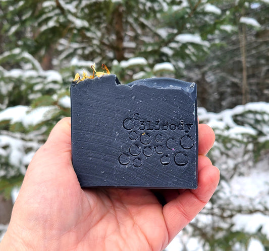 Tea Tree & Charcoal Handmade Soap with Cocoa Butter and Tamanu Oil