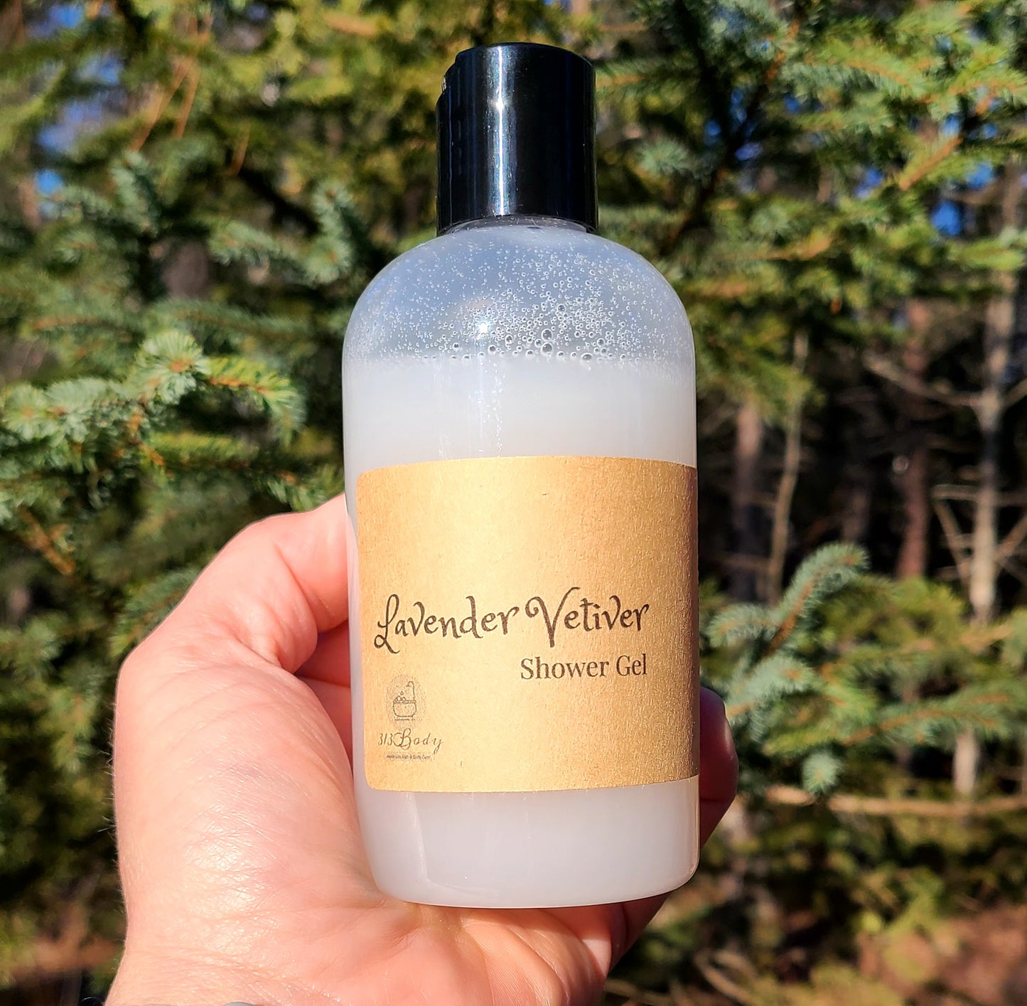 Lavender Vetiver Scented Shower Gel - Body Wash