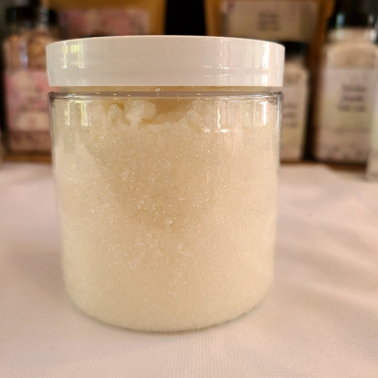Vanilla Pumpkin Marshmallow Coarse Sugar Scrub with Shea Butter and Avocado Oil