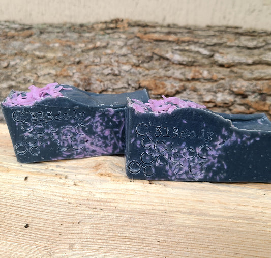 Tea Tree & Lavender with Charcoal Handmade Soap ~ Cocoa Butter and Tamanu Oil