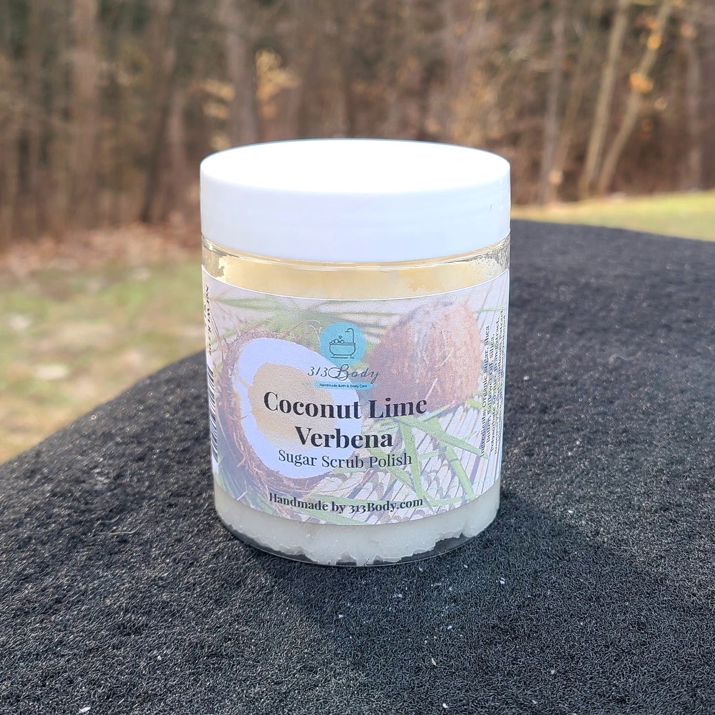Coconut Lime Verbena Sugar Scrub Polish with Shea Butter