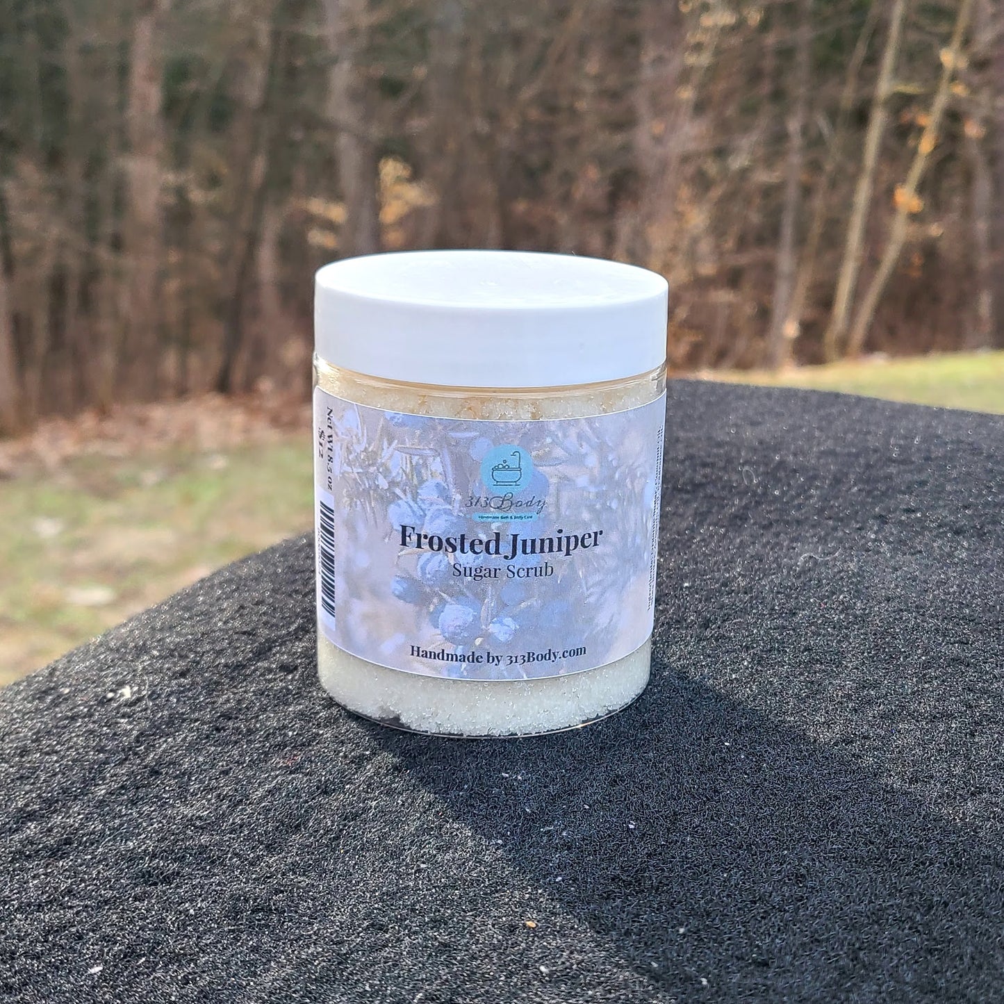 Frosted Juniper Sugar Scrub with Shea Butter and Avocado Oil