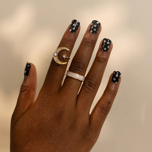 Major Glow Up, Georgie ~ Black Short Square ~ GLOW IN THE DARK & SHINY