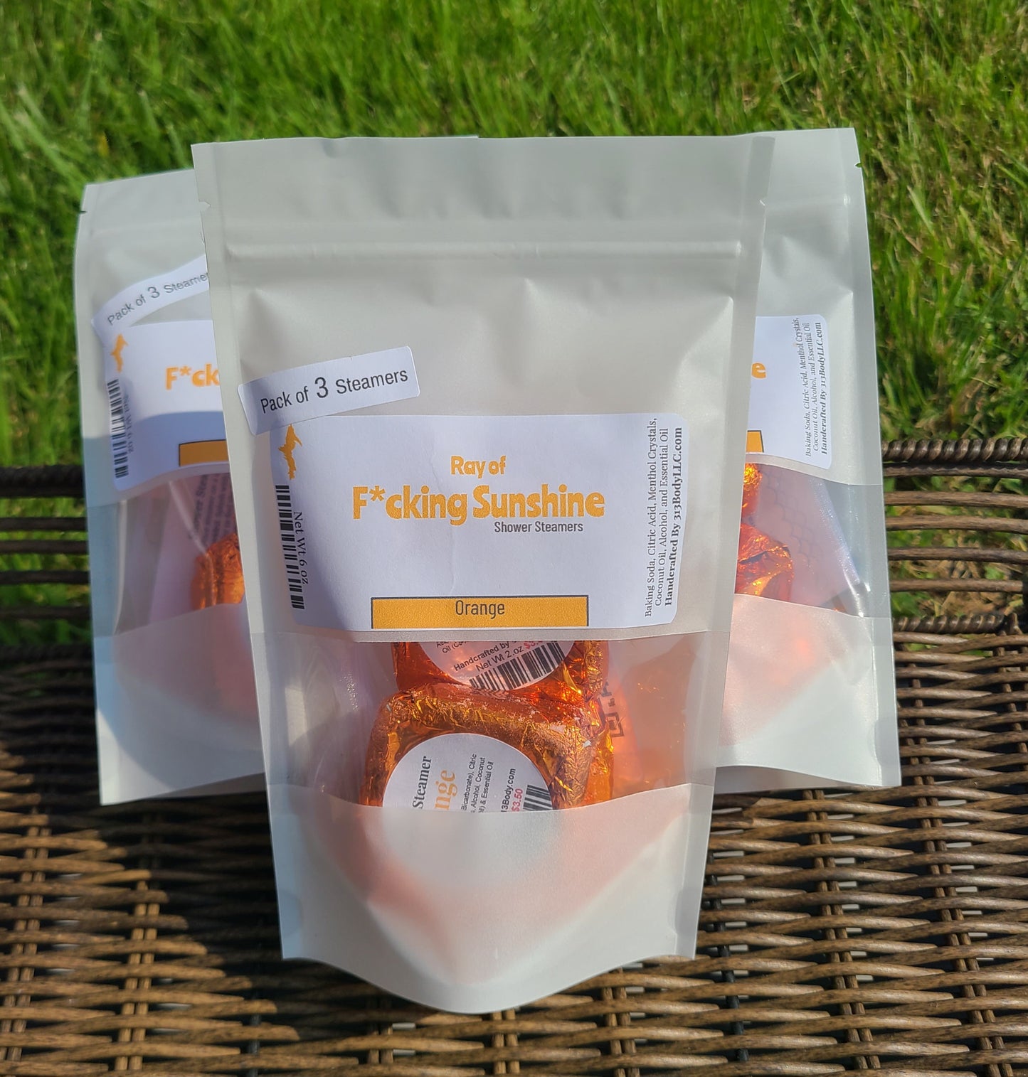 Ray of F*cking Sunshine ~ Orange Shower Steamer - 3 Pack