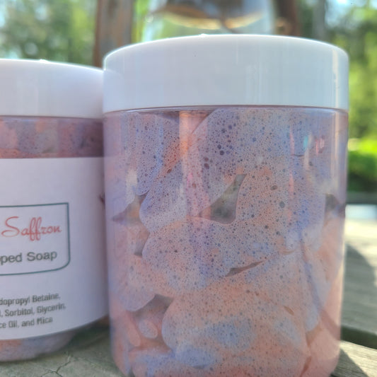Black Violet and Saffron Whipped Soap