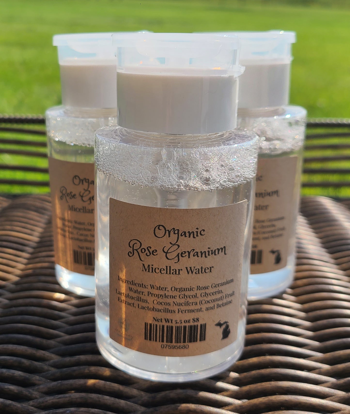 Organic Rose Geranium Micellar Water - Cleanser Toner