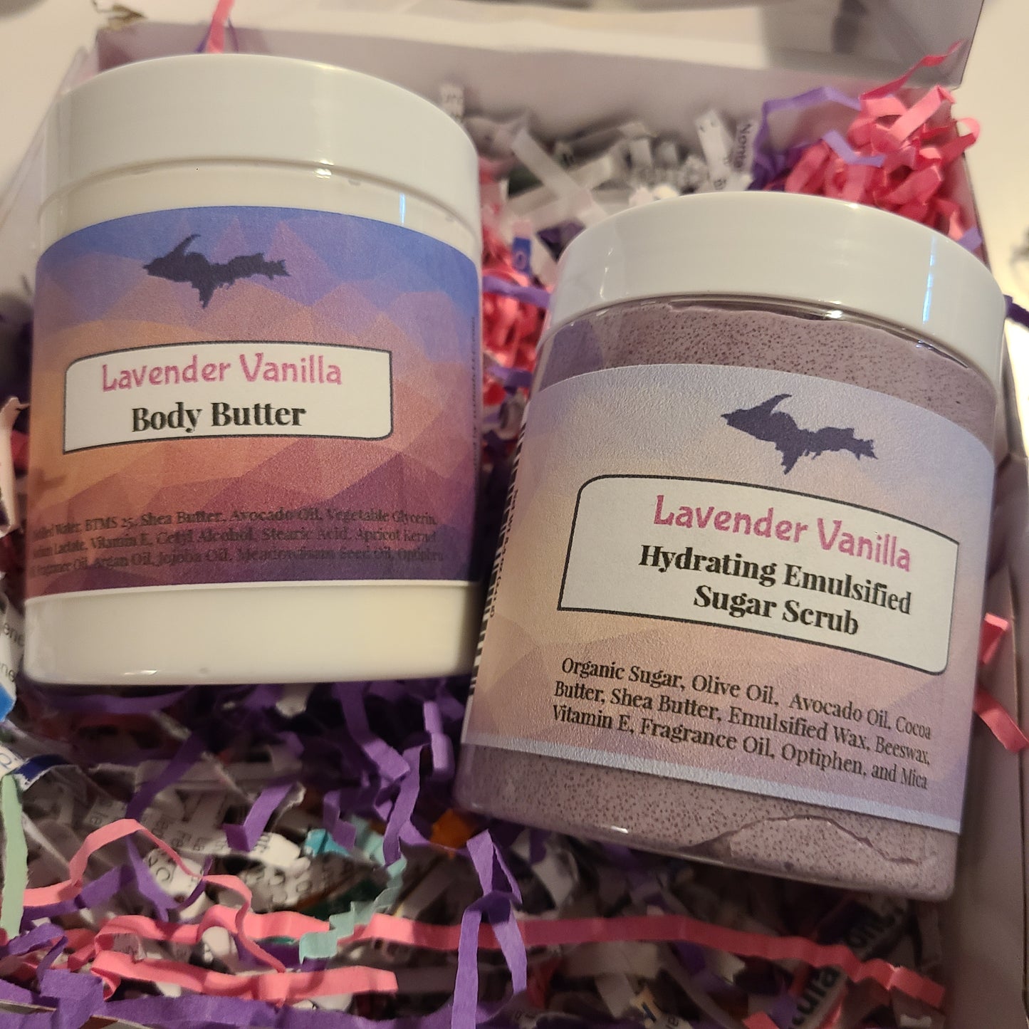 Lavender Vanilla Scented Scrub & Butter Holiday Box