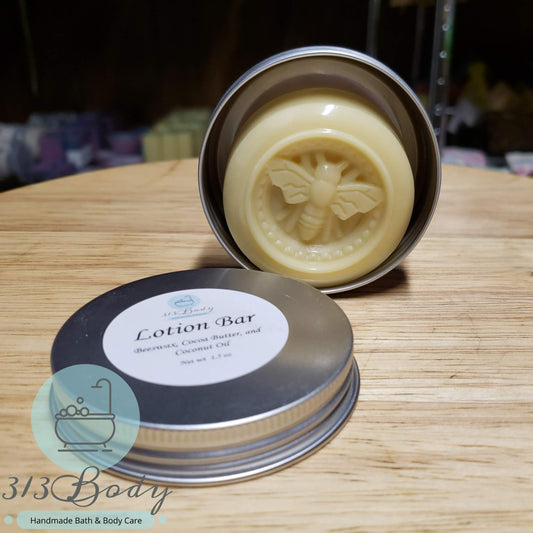 Lotion Bar with Beeswax, Cocoa Butter, and Coconut Oil ~ Essential Oil