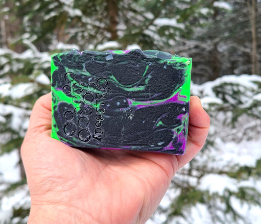 Northern Lights ~ Black Sea Scented Handmade Soap with Shea Butter and Activated Charcoal