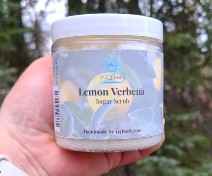 Lemon Verbena Coarse Sugar Scrub with Shea Butter and Avocado Oil