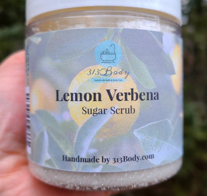 Lemon Verbena Coarse Sugar Scrub with Shea Butter and Avocado Oil