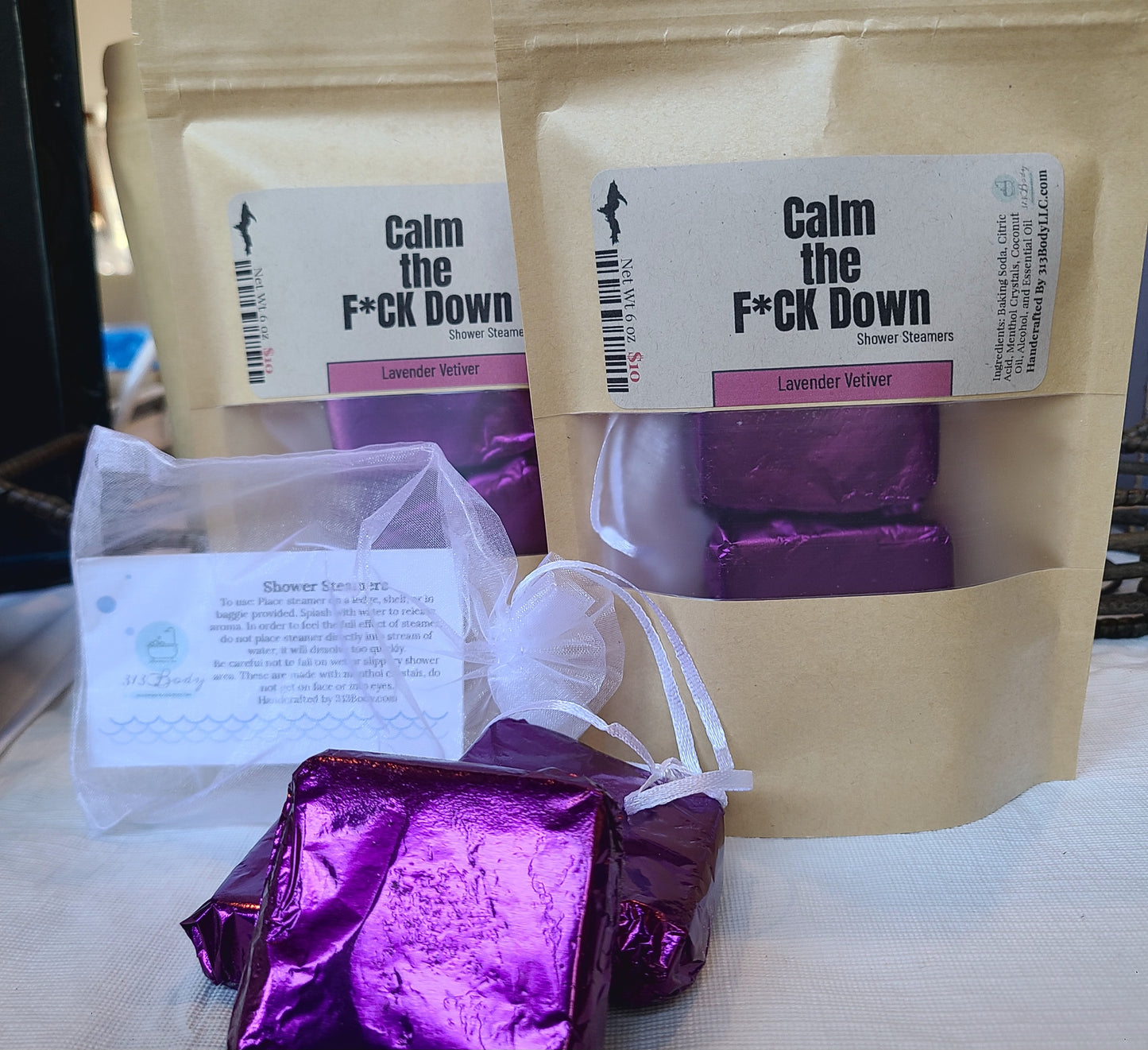 Calm The F*ck Down - Lavender Vetiver Shower Steamer