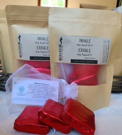 INHALE the Good Sh*t EXHALE The Bullsh*t ~ Lemon Orange Peppermint Shower Steamer - 3 Pack