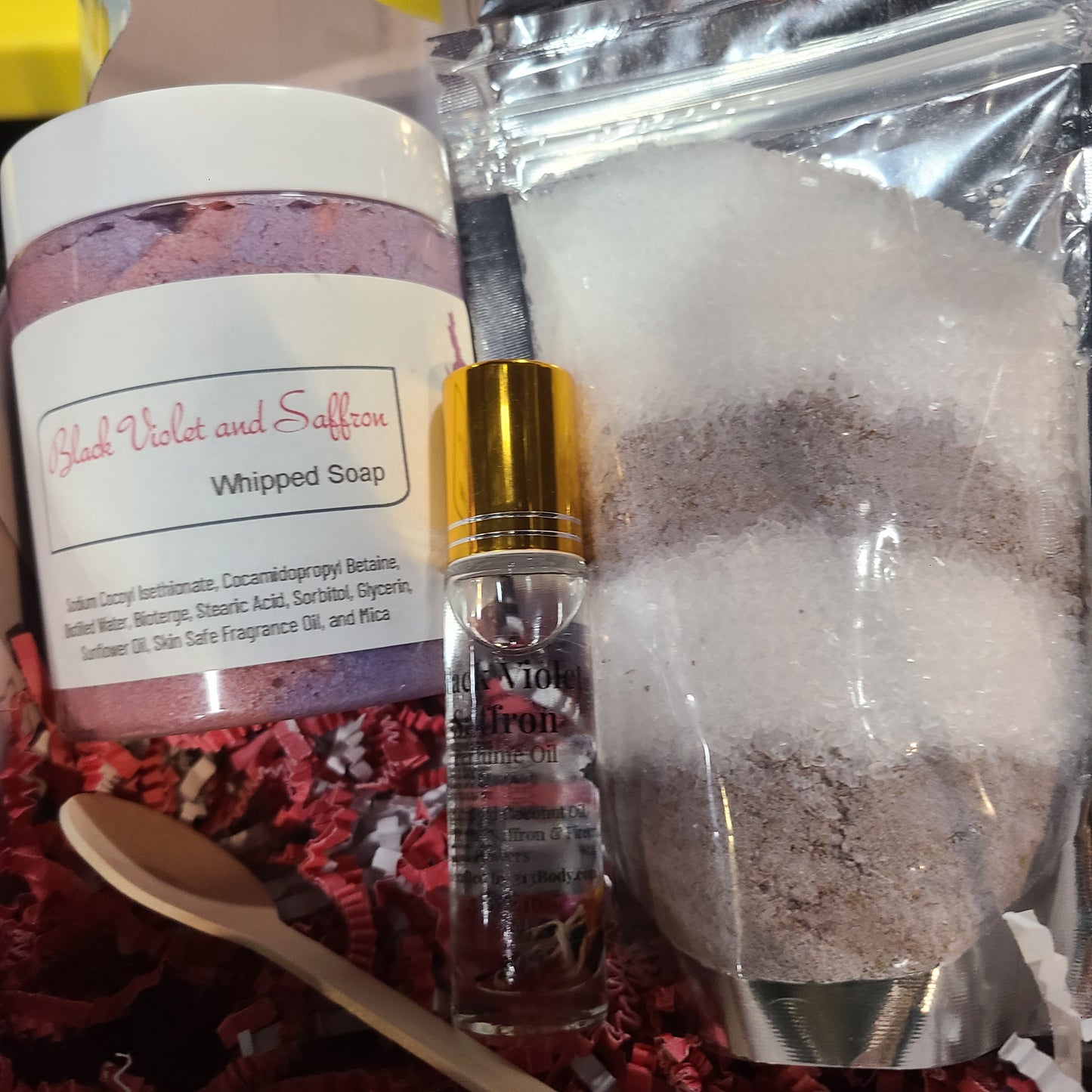 Black Violet Saffron Soap and Soak Holiday Box