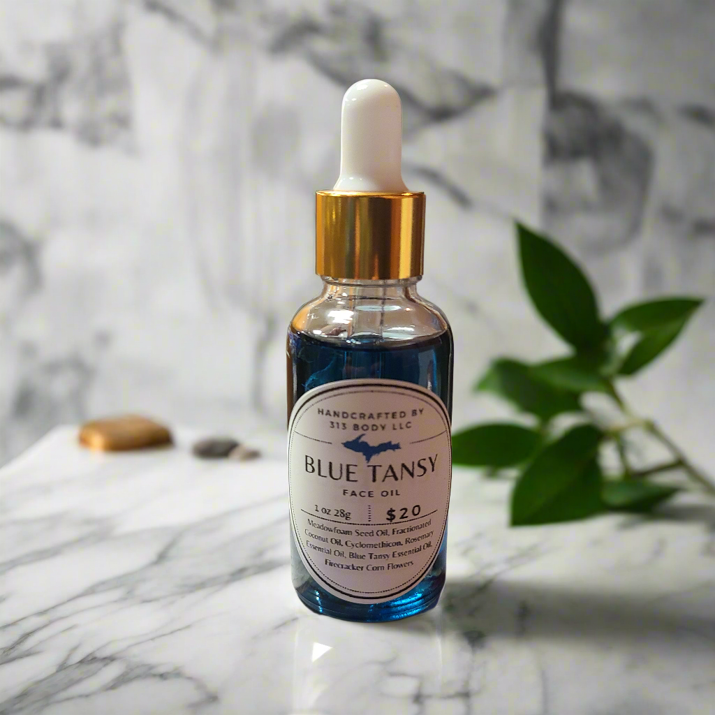 Blue Tansy and Rosemary Facial Oil - Anti Aging & Anti Inflammatory