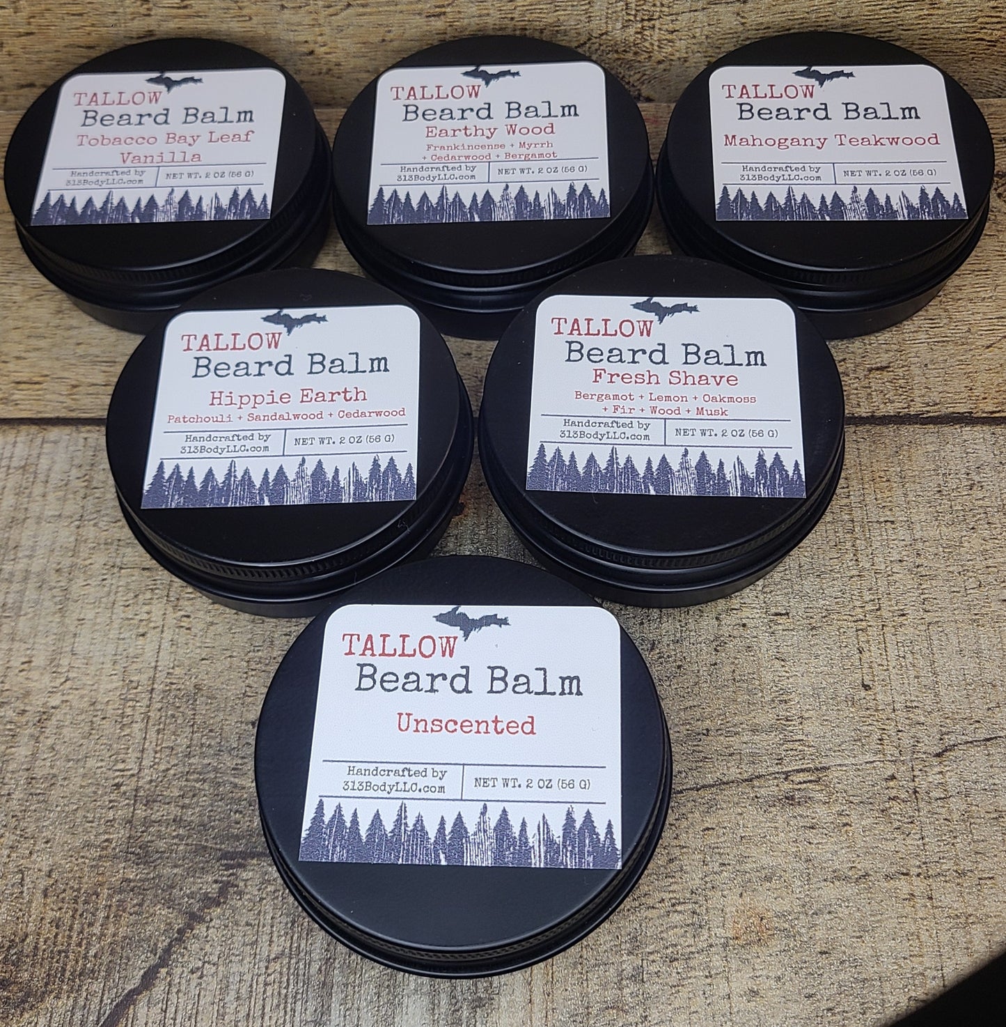Tallow Beard Balm with Mango Butter, Almond Oil, and Argan OIl