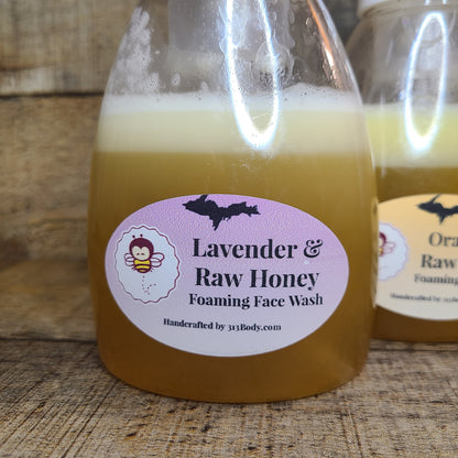 Raw Honey Foaming Face Wash - Lavender, Orange, or Rose