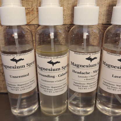 Magnesium Oil Spray - 7 Essential Oil Blends