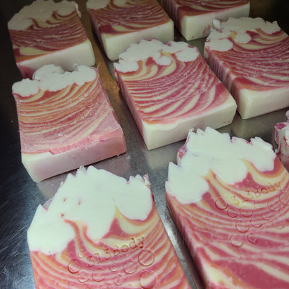 Traverse City Cherry ~ Japanese Cherry Blossom Scented Handmade Soap with Cocoa Butter and Goats Milk