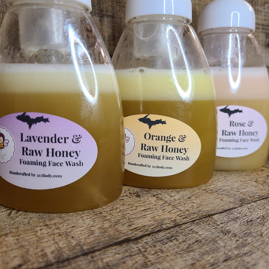 Raw Honey Foaming Face Wash - Lavender, Orange, or Rose