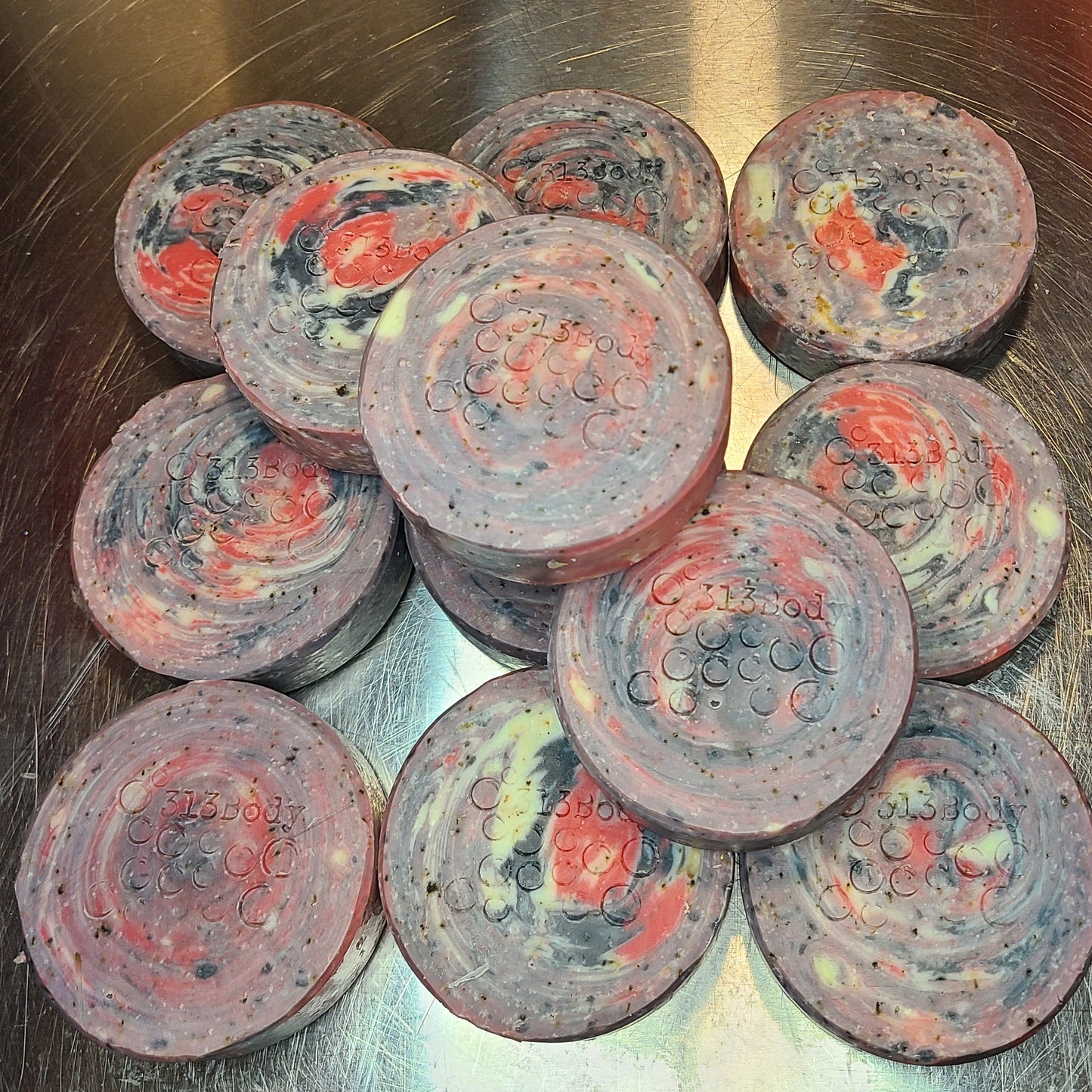 HEY HEY Hockeytown Handcrafted Soap - Eucalyptus & Spearmint Scented - Coffee Grounds Exfoliating
