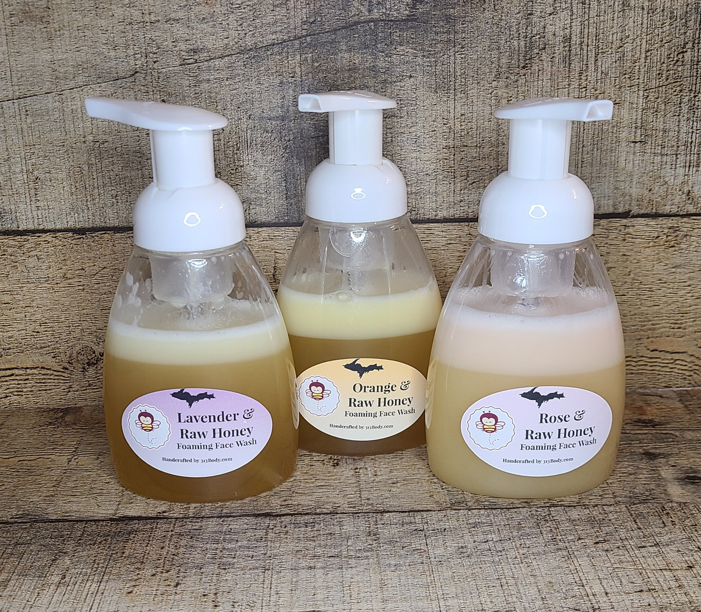 Raw Honey Foaming Face Wash - Lavender, Orange, or Rose