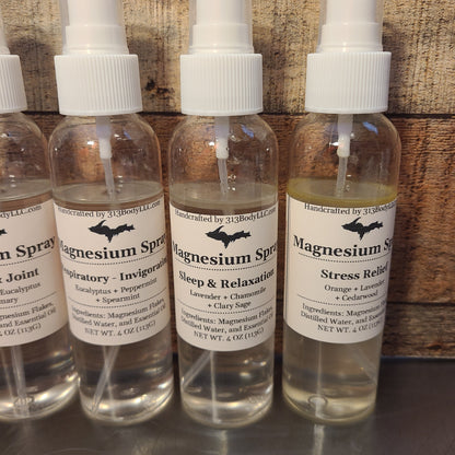 Magnesium Oil Spray - 7 Essential Oil Blends