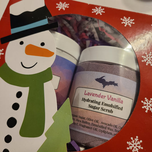 Lavender Vanilla Scented Scrub & Butter Holiday Box