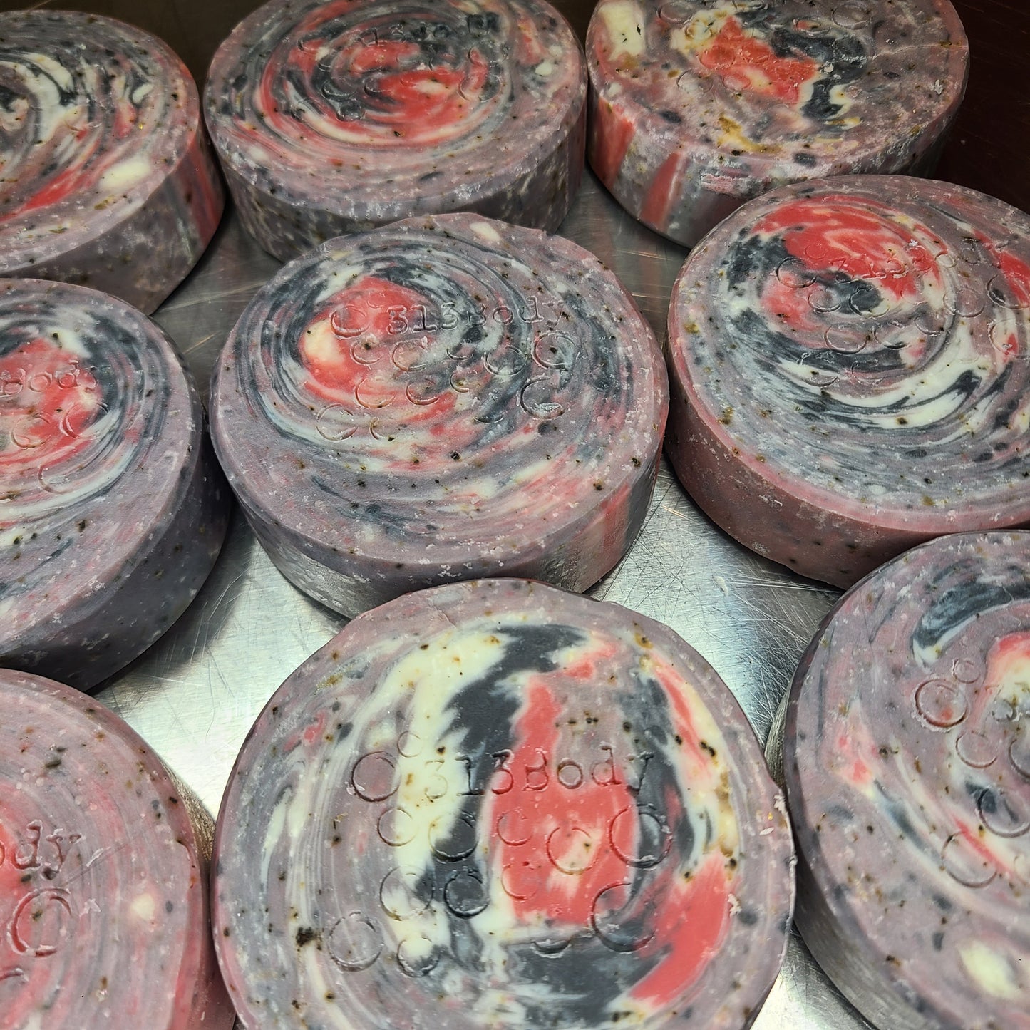 HEY HEY Hockeytown Handcrafted Soap - Eucalyptus & Spearmint Scented - Coffee Grounds Exfoliating