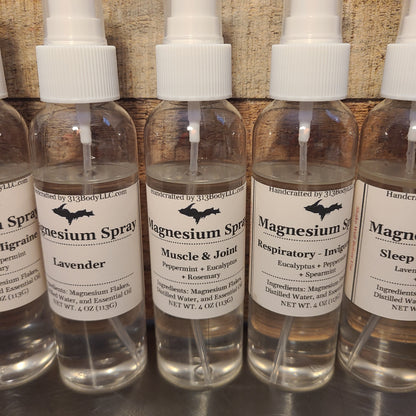 Magnesium Oil Spray - 7 Essential Oil Blends