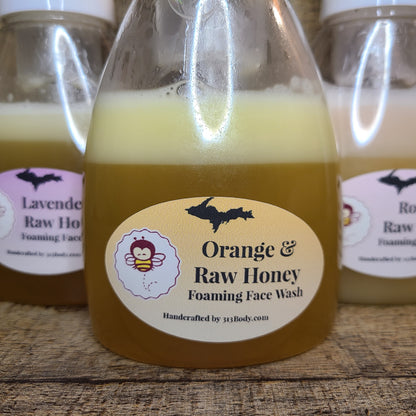 Raw Honey Foaming Face Wash - Lavender, Orange, or Rose