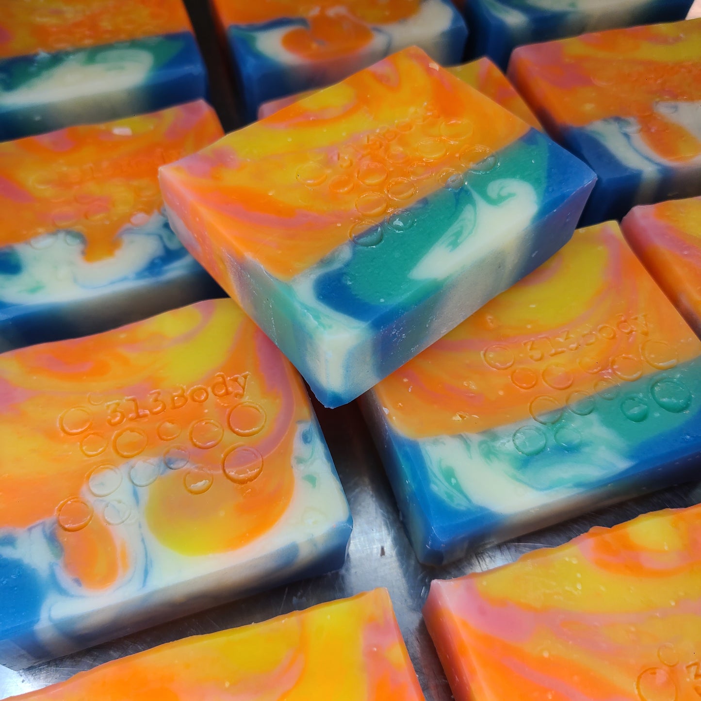 Lake Michigan Sunset Handcrafted Soap - Hibiscus Palm Scented