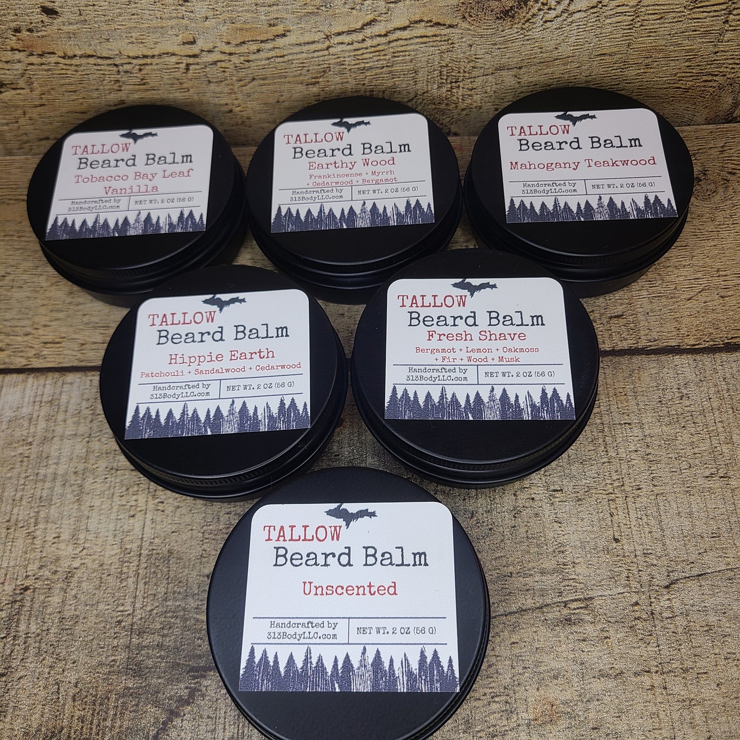 Tallow Beard Balm with Mango Butter, Almond Oil, and Argan OIl