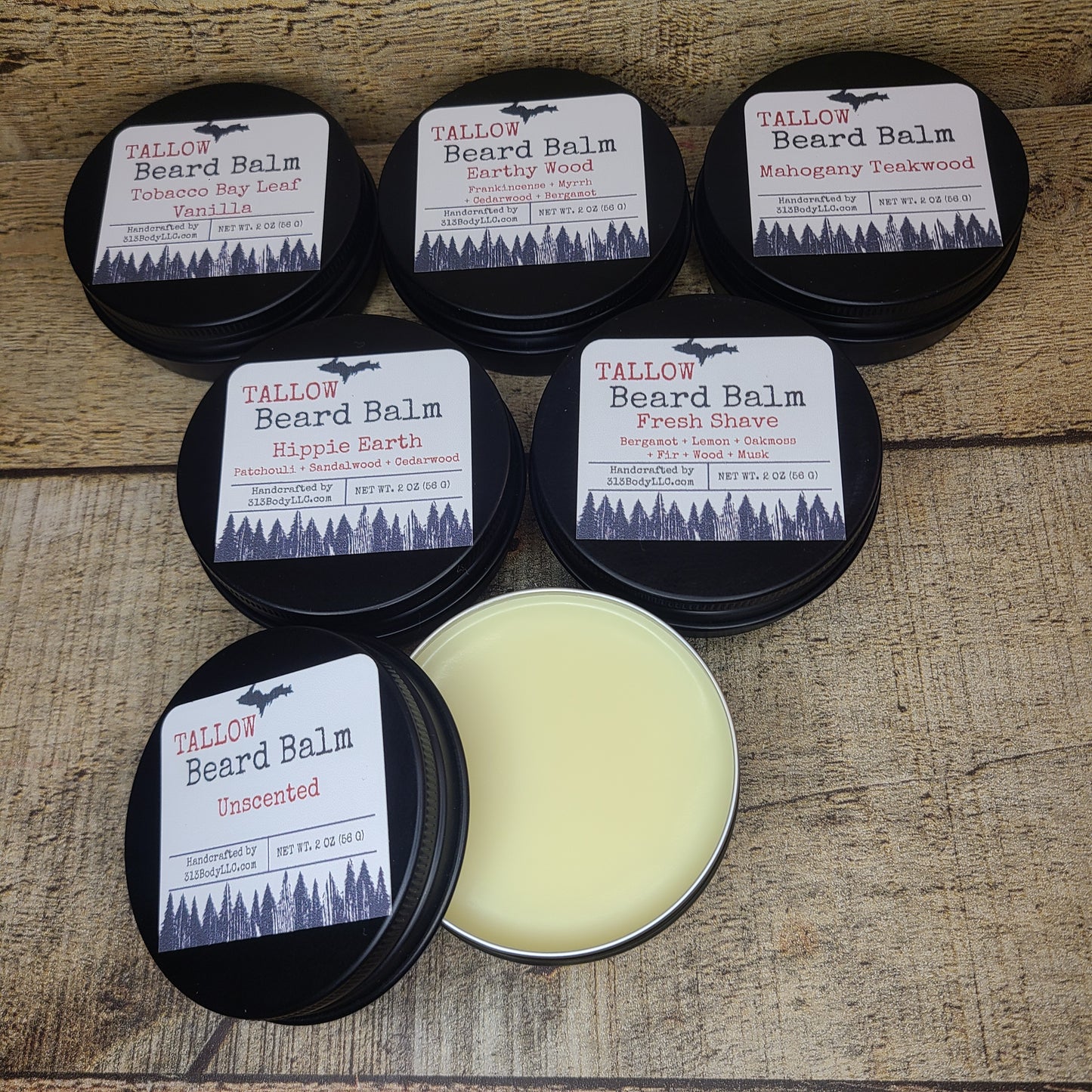 Tallow Beard Balm with Mango Butter, Almond Oil, and Argan OIl