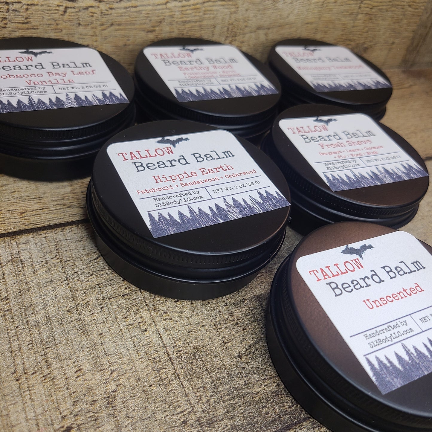 Tallow Beard Balm with Mango Butter, Almond Oil, and Argan OIl