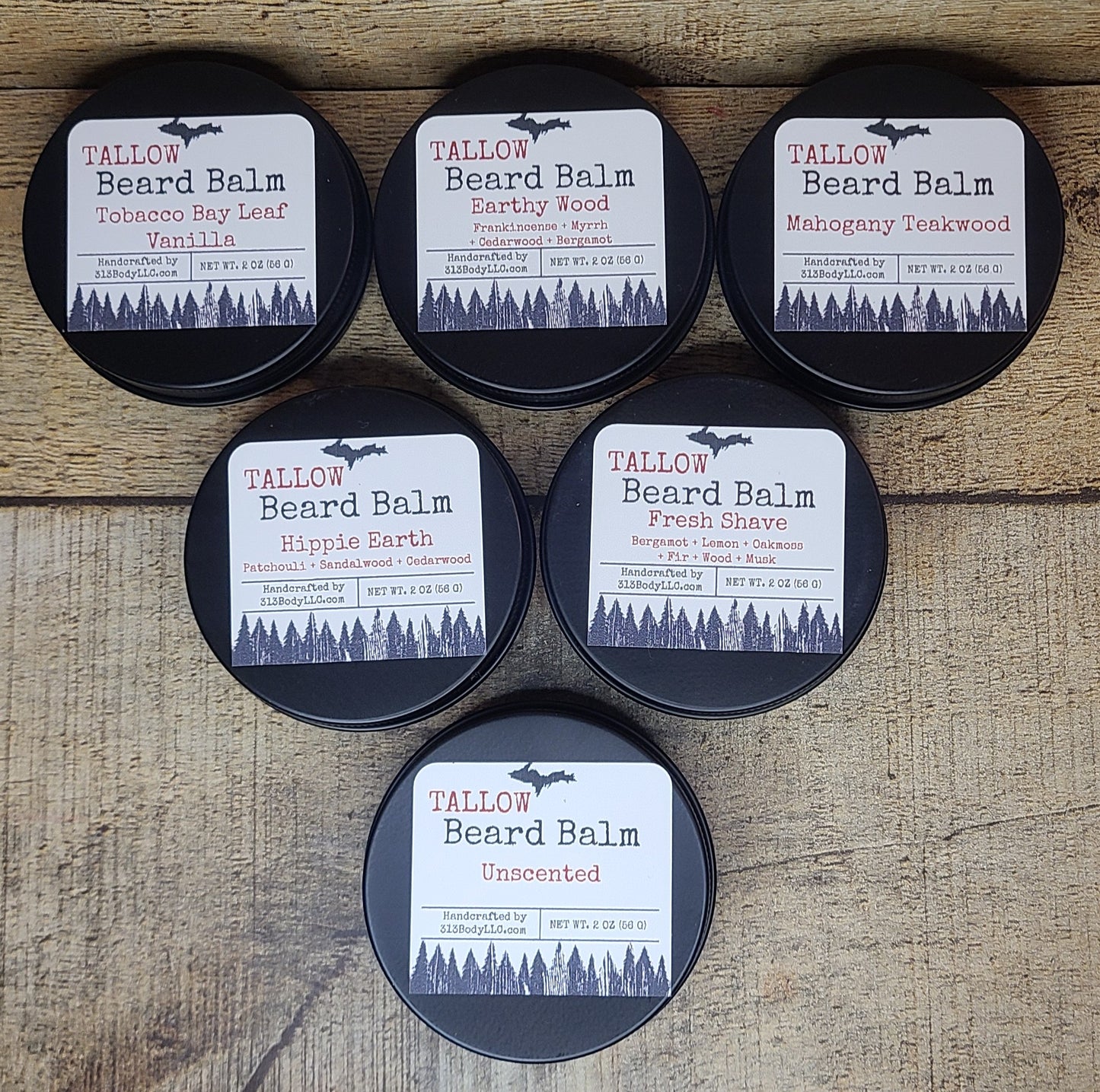 Tallow Beard Balm with Mango Butter, Almond Oil, and Argan OIl