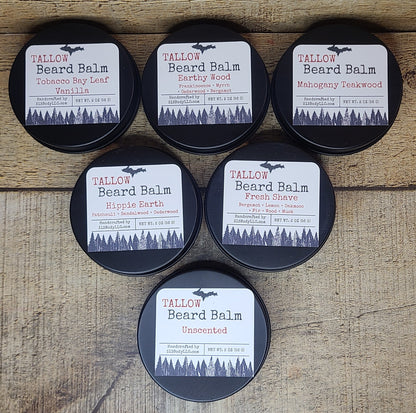 Tallow Beard Balm with Mango Butter, Almond Oil, and Argan OIl
