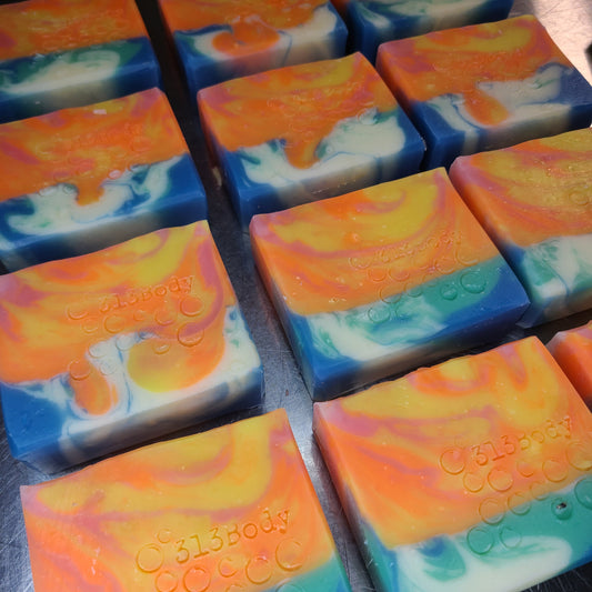Lake Michigan Sunset Handcrafted Soap - Hibiscus Palm Scented