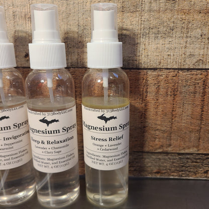 Magnesium Oil Spray - 7 Essential Oil Blends