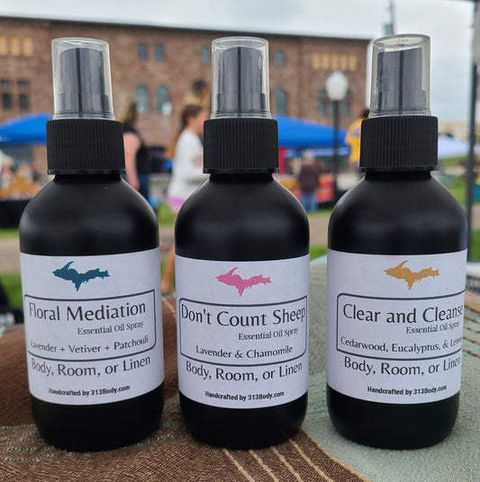 Essential Oil Spray Blends - Body, Room and Linen