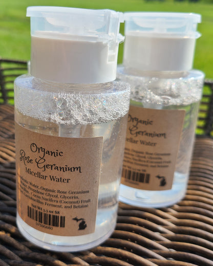 Organic Rose Geranium Micellar Water - Cleanser Toner