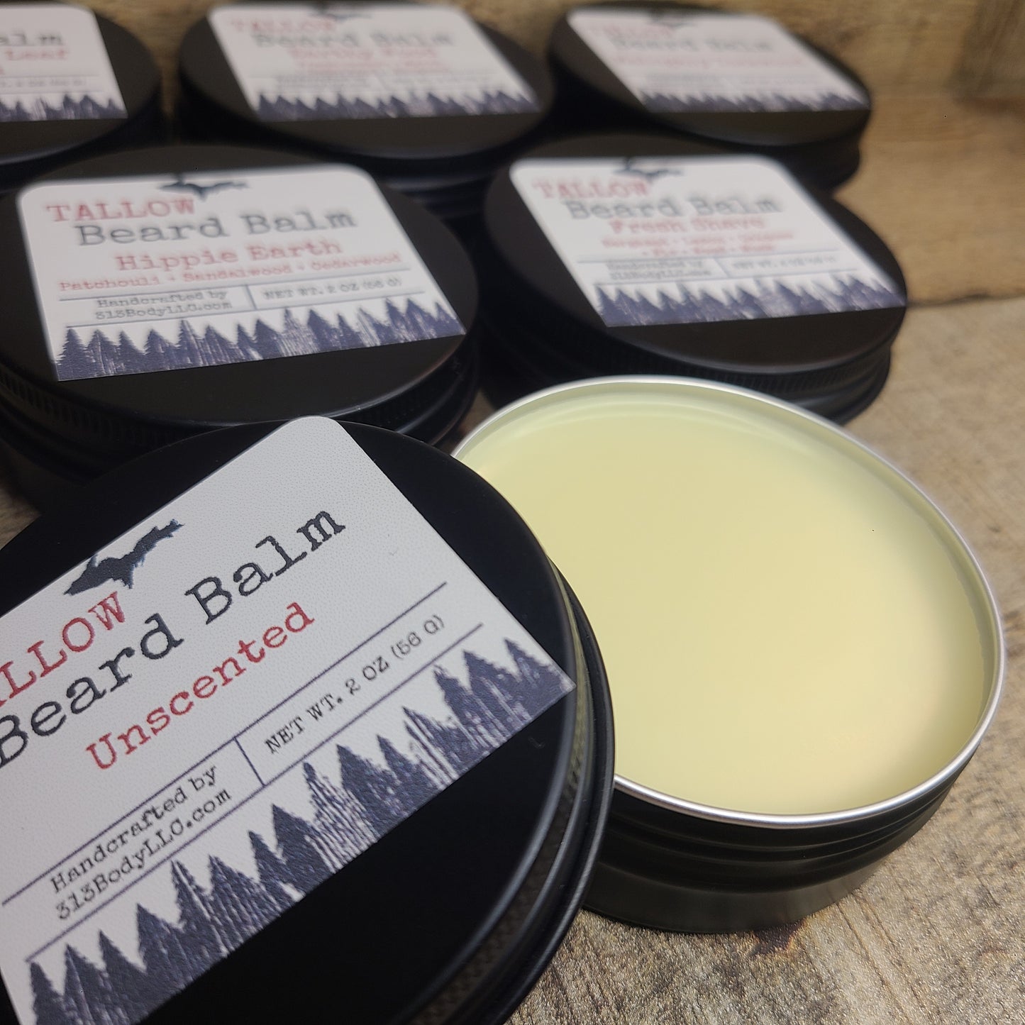 Tallow Beard Balm with Mango Butter, Almond Oil, and Argan OIl