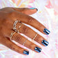 Suri's Blue Diamond ~ Blue Short Square ~ SHINY CHROME