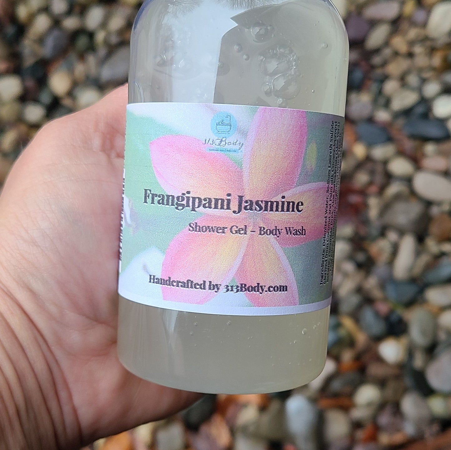 Frangipani Jasmine Scented Shower Gel - Body Wash DYE FREE