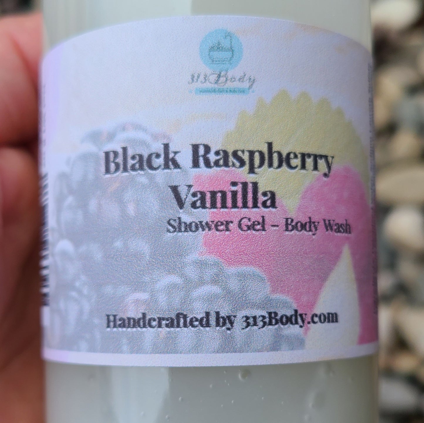 Black Raspberry Vanilla Scented Shower Gel & Body Wash DYE FREE