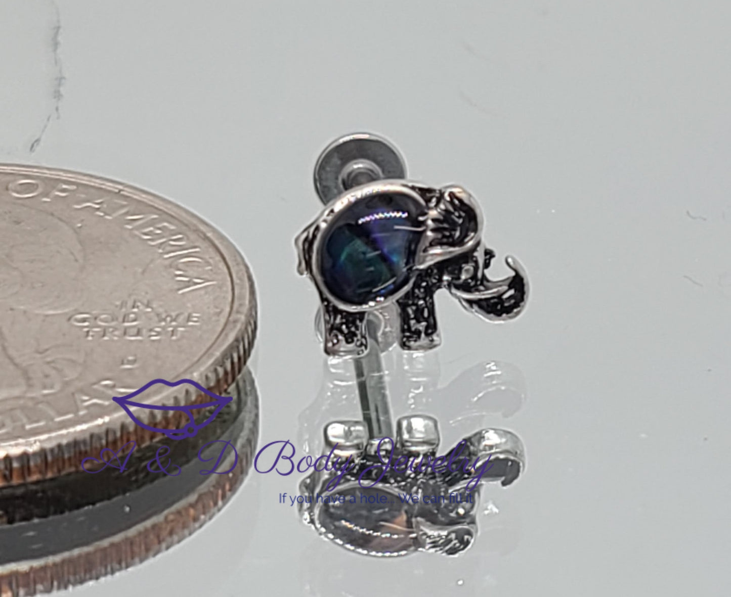 Abalone Shell Elephant Labret - Lip Labret