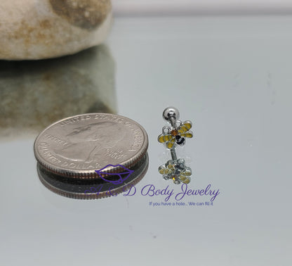 Bumble Bee Cartilage Earring - Cartilage Barbell