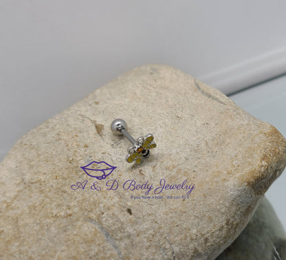 Bumble Bee Cartilage Earring - Cartilage Barbell