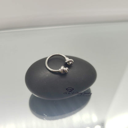Tied Knot Horseshoe Ring ~ Septum